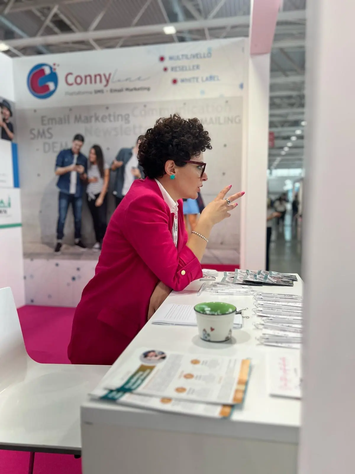 Daria De Marchie è un'esperta di marketing e CEO di Line2Lead Daria De Marchis in fiera al We Make Future